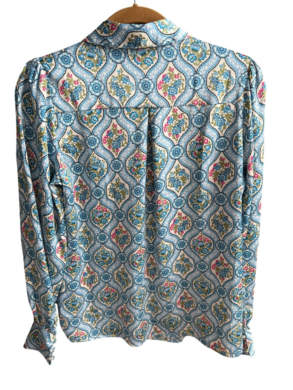 Haver& Blair London blouse covered buttons beautiful vibrant colors size s - Picture 3 of 10